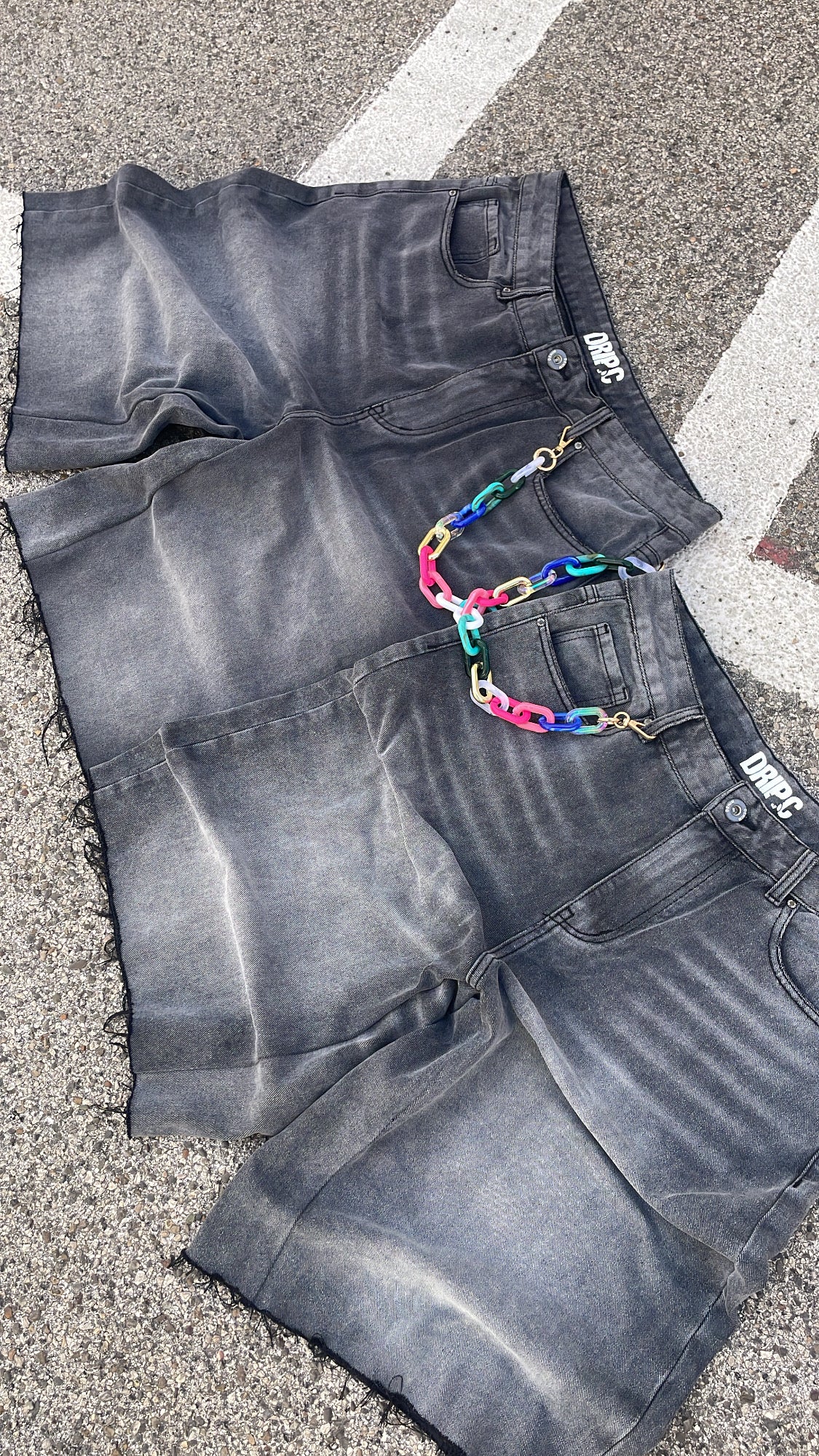 JORTS BLACK RAINBOW