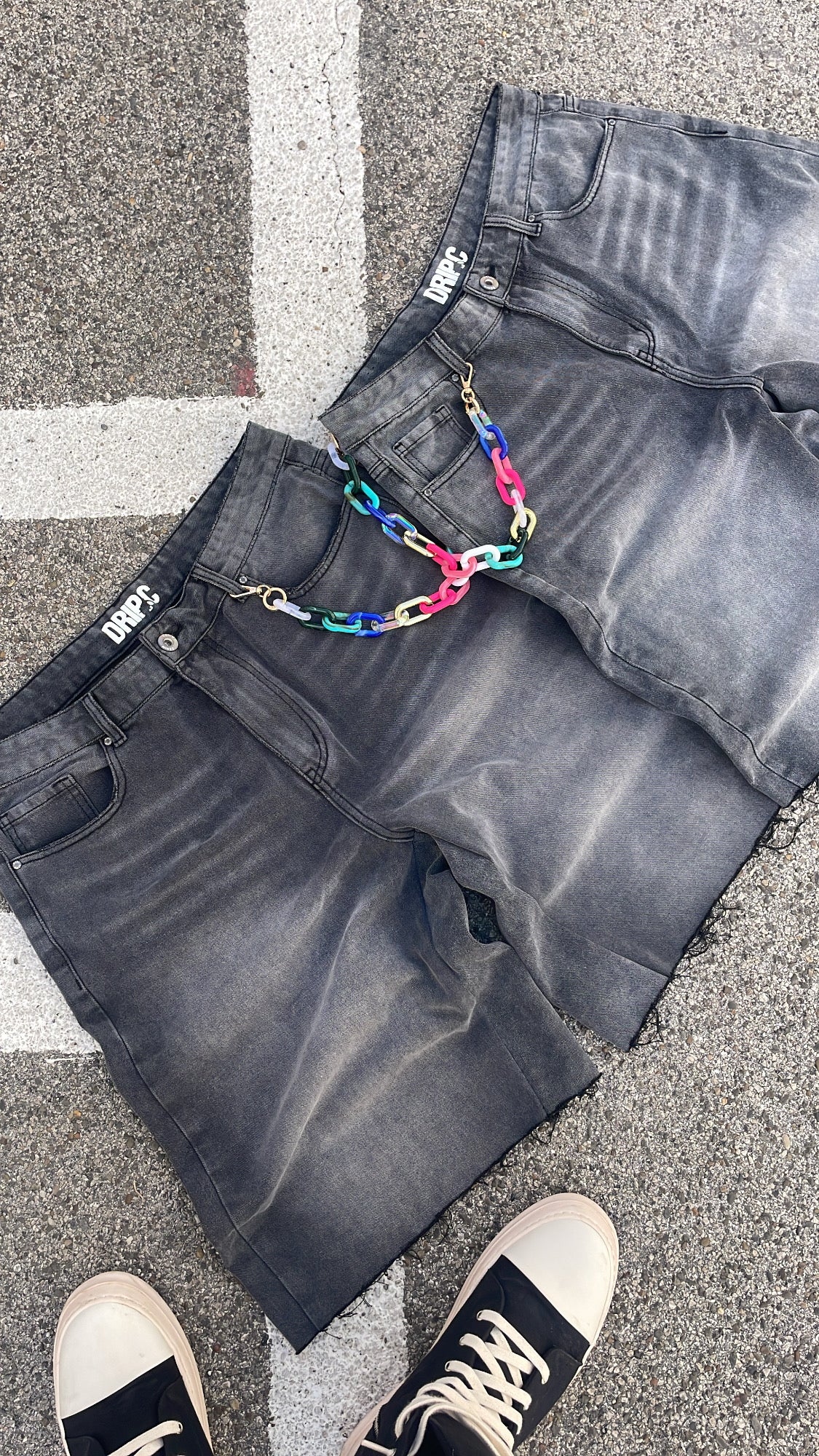 JORTS BLACK RAINBOW