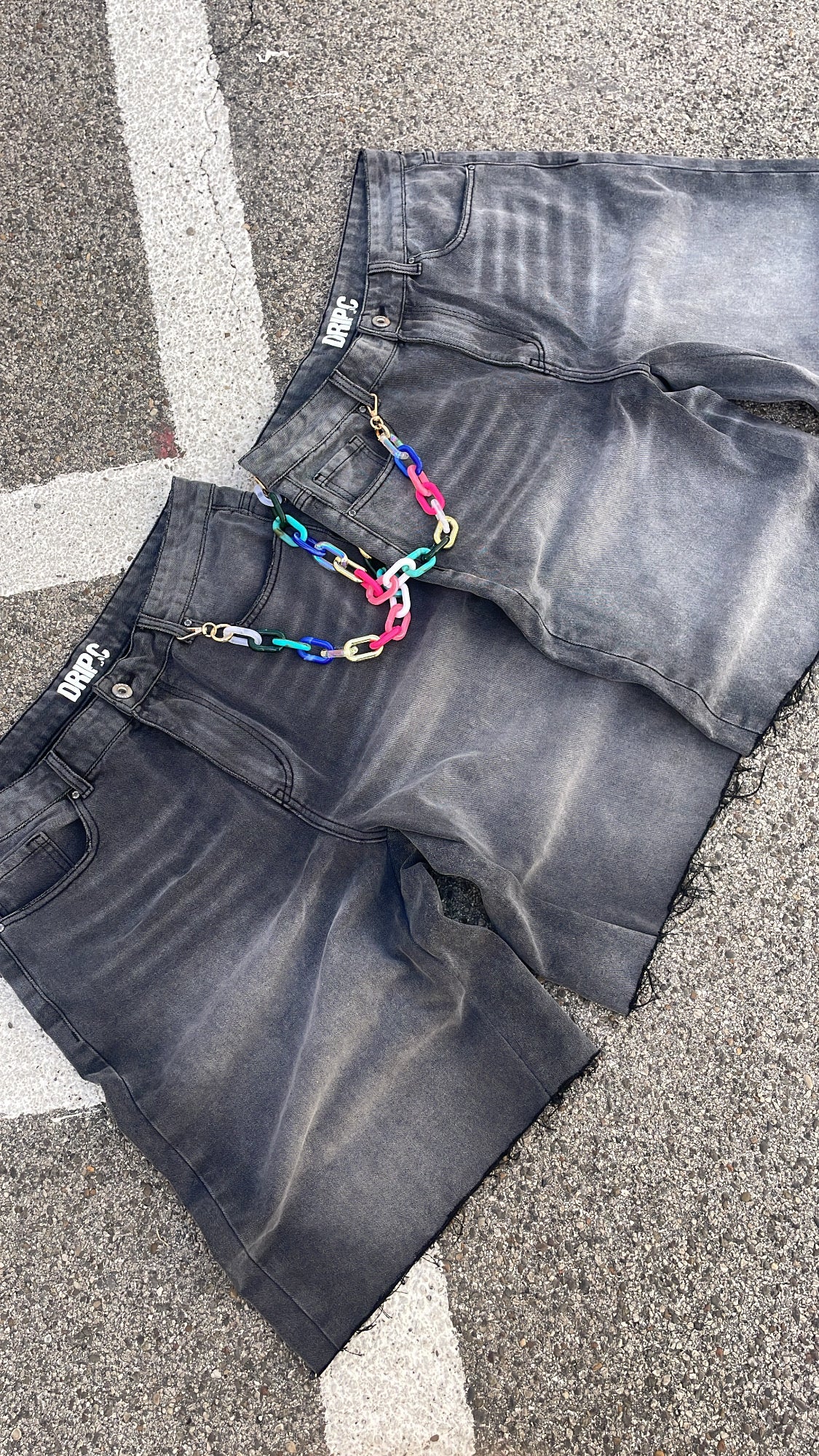 JORTS BLACK RAINBOW