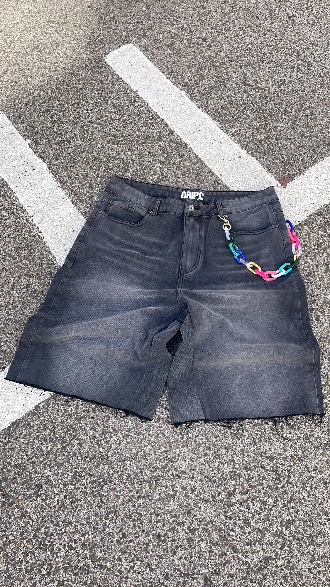 JORTS BLACK RAINBOW