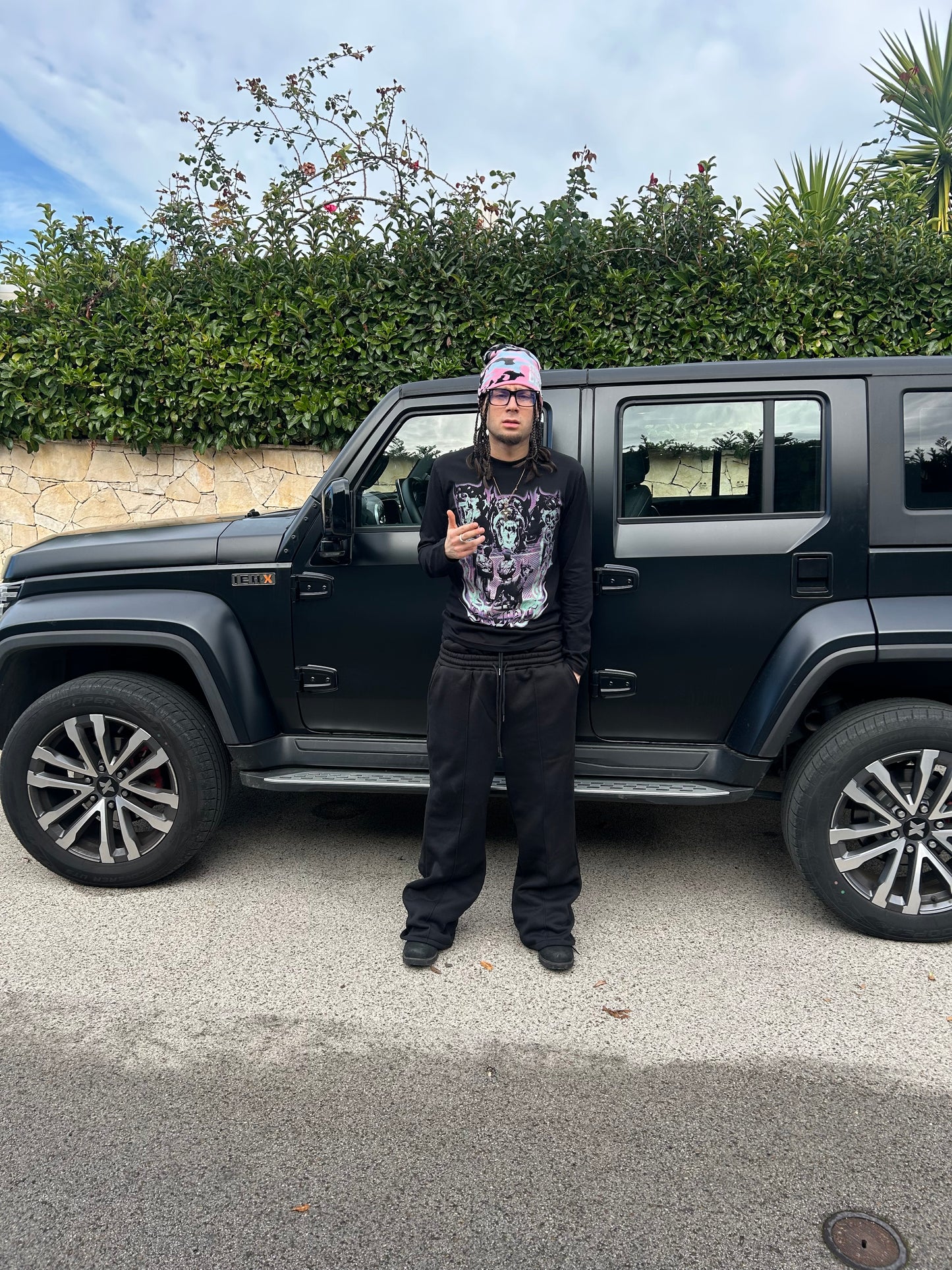 PURPLE/ BLACK DOBERMAAN LONGSLEEVE