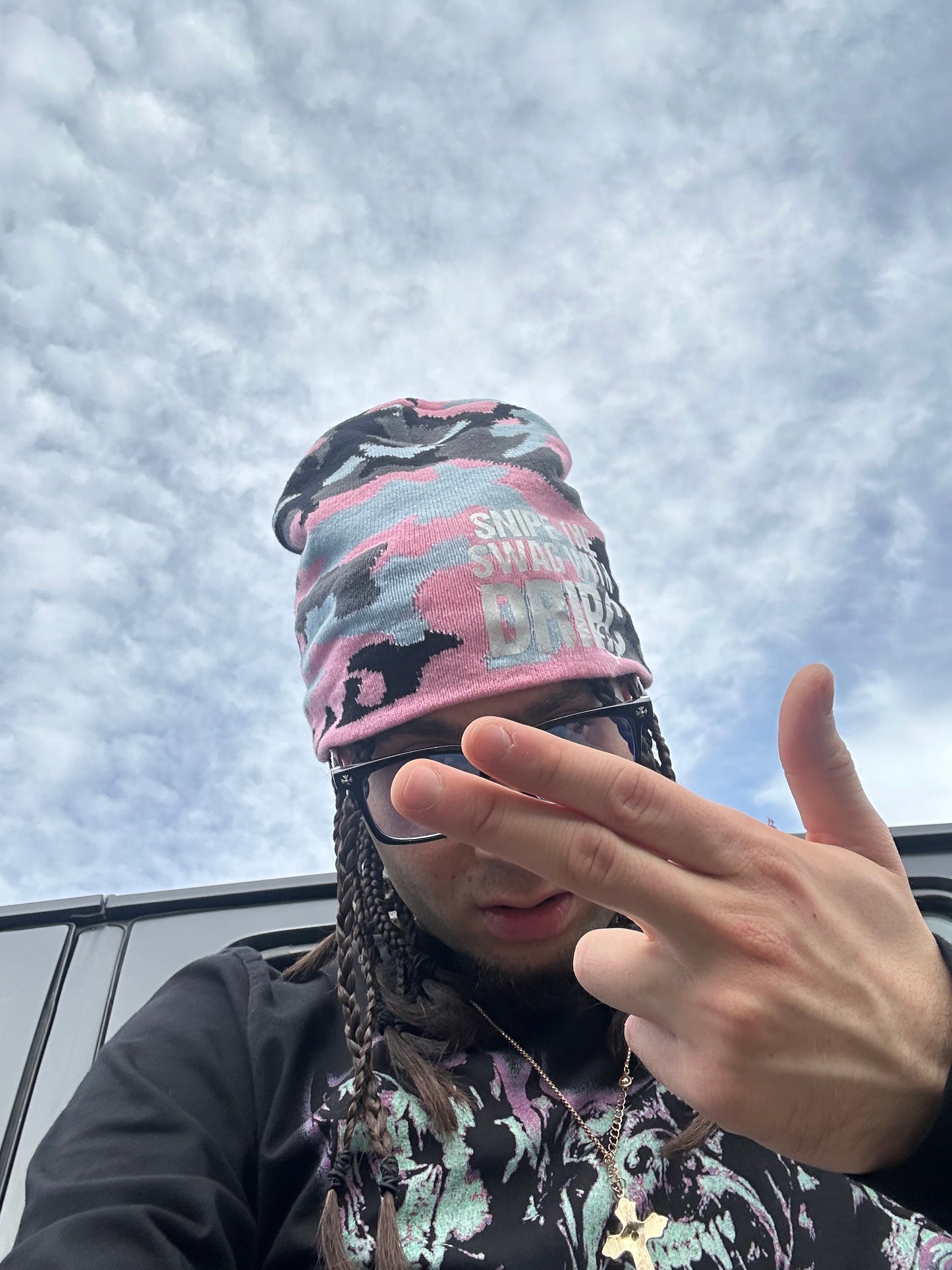 CAMO BEANIE( PINK )