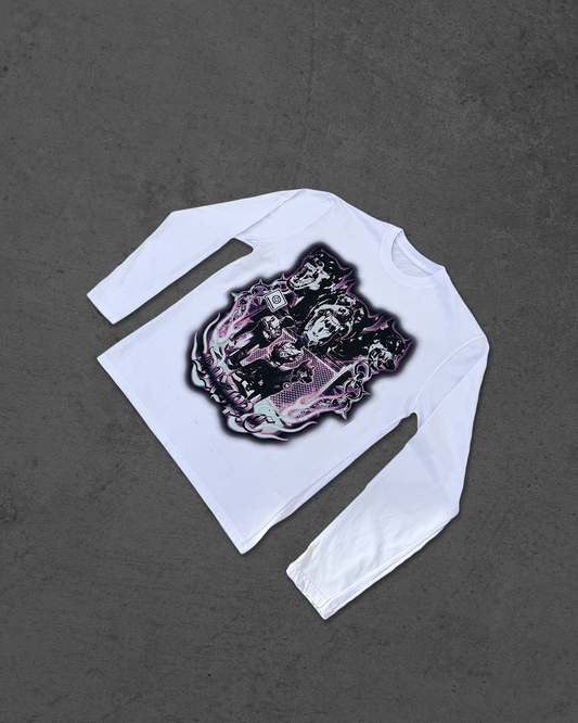 PURPLE/WHITE DOBERMAAN LONGSLEEVE